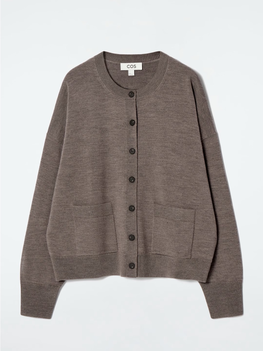 COS Merino Wool Crewneck Cardigan -XS